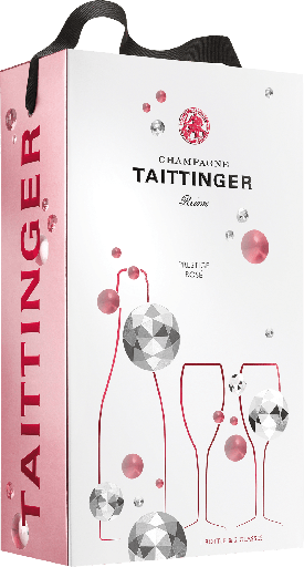 [2642] Taittinger Brut Prestige Rosé in Diamond GP                        0,75 l Ink. 2 Gläser 12% 