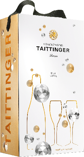 [2643] Taittinger Brut Prestige in Diamond GP                                   0,75 l Ink. 2 Gläser 12% 