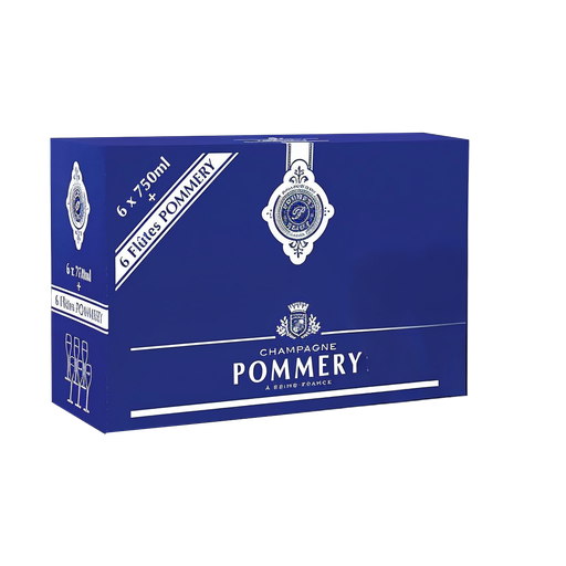 Pommery Brut Royal 12,5% - 0,75 l Paket + 6 Gläser